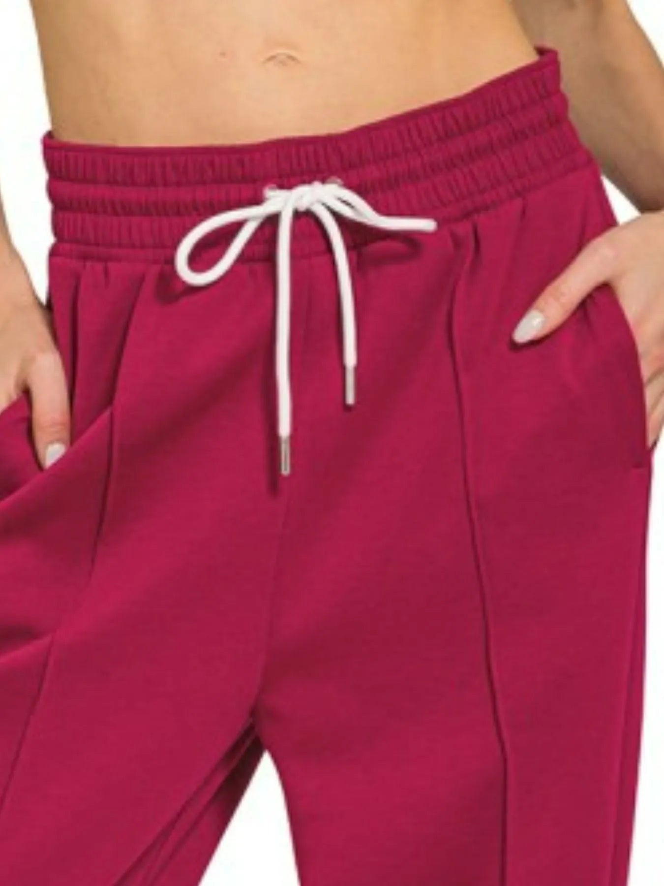 Drawstring Scuba Sweatpants with Pockets – Sleek & Comfy Style