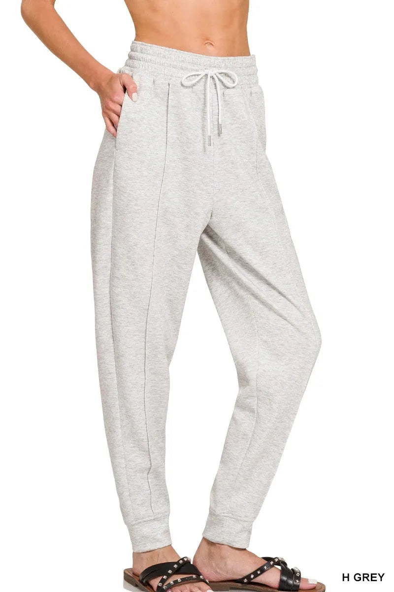 Heather Grey Jogger Pants – Soft, Relaxed Fit with Pockets & Drawstring