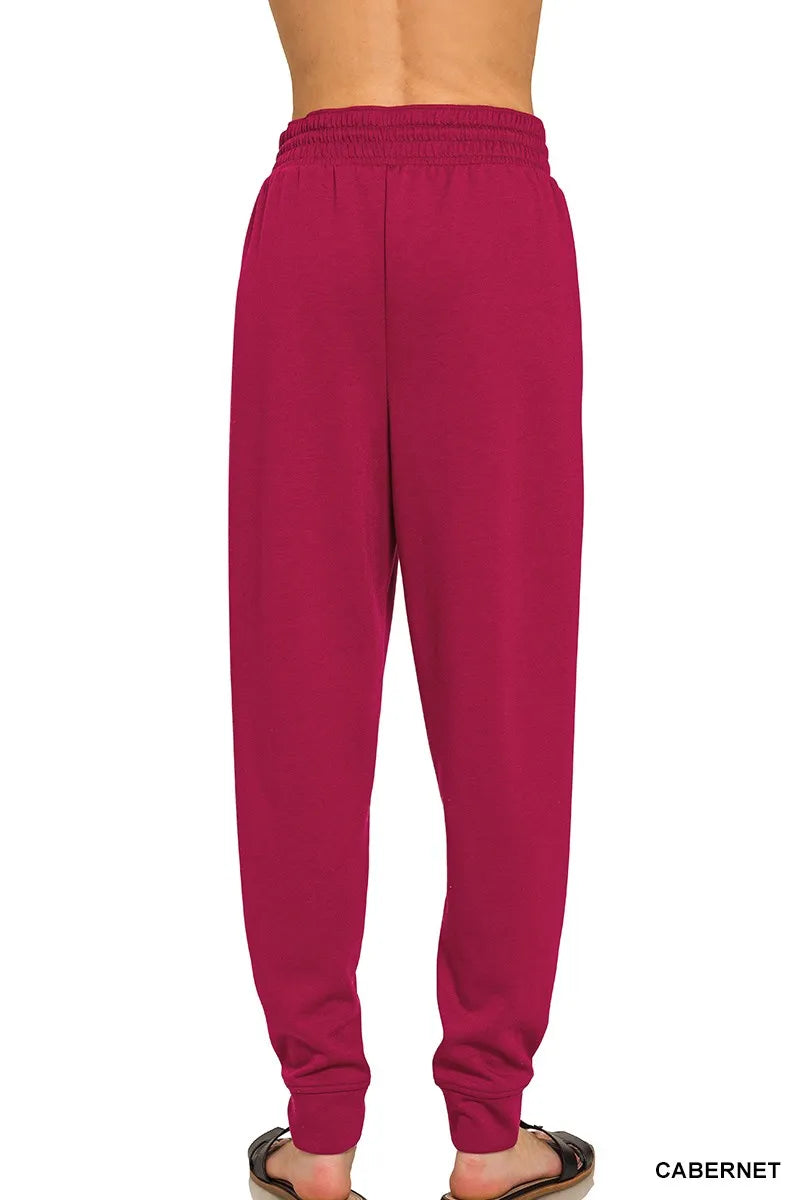 Drawstring Scuba Sweatpants with Pockets – Sleek & Comfy Style