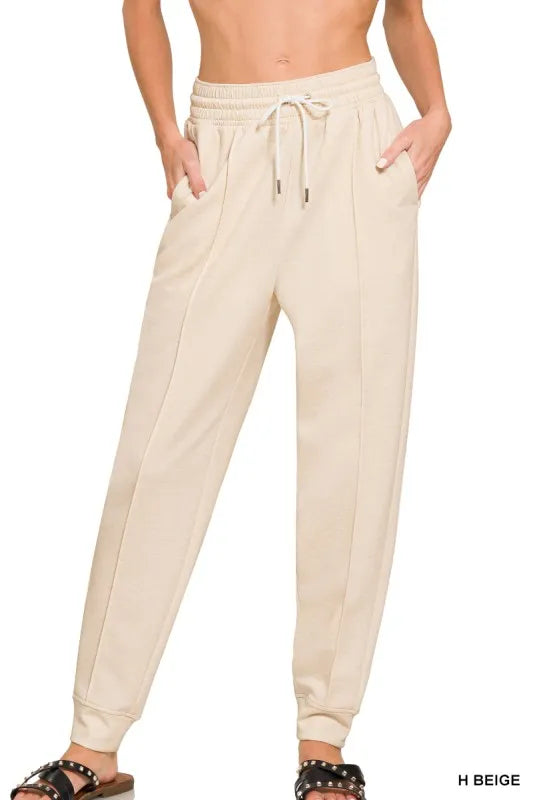 Scuba Drawstring Sweatpants – Sleek, Comfy & Everyday Chic