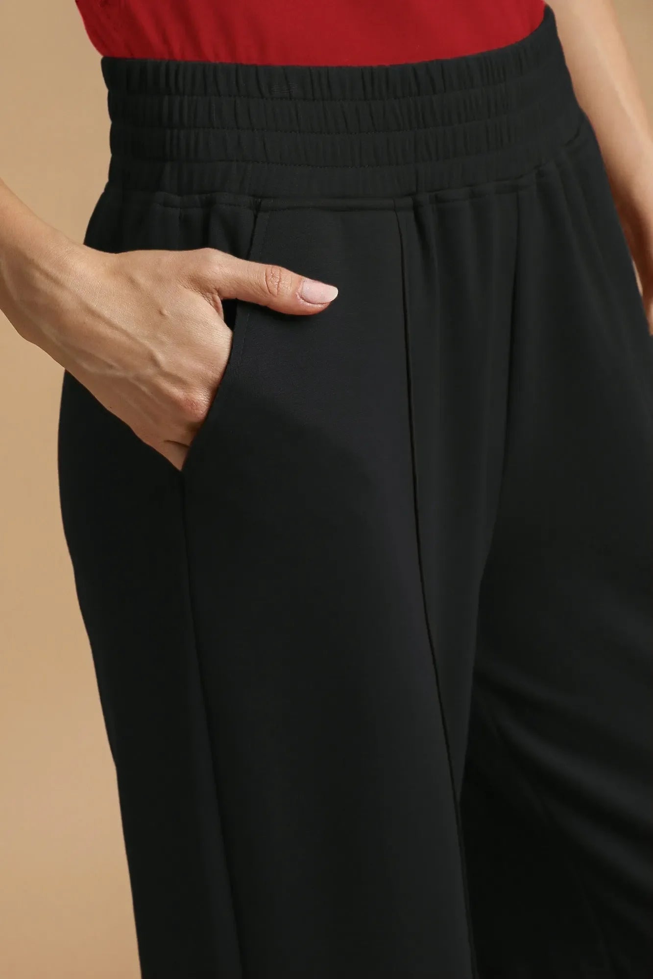 Black Jogger Pants – Soft Cotton Blend, Relaxed Fit & Ribbed Cuffs