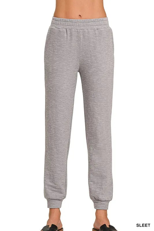 Cotton Slub Jogger Pants Soft Textured and Effortlessly Stylish