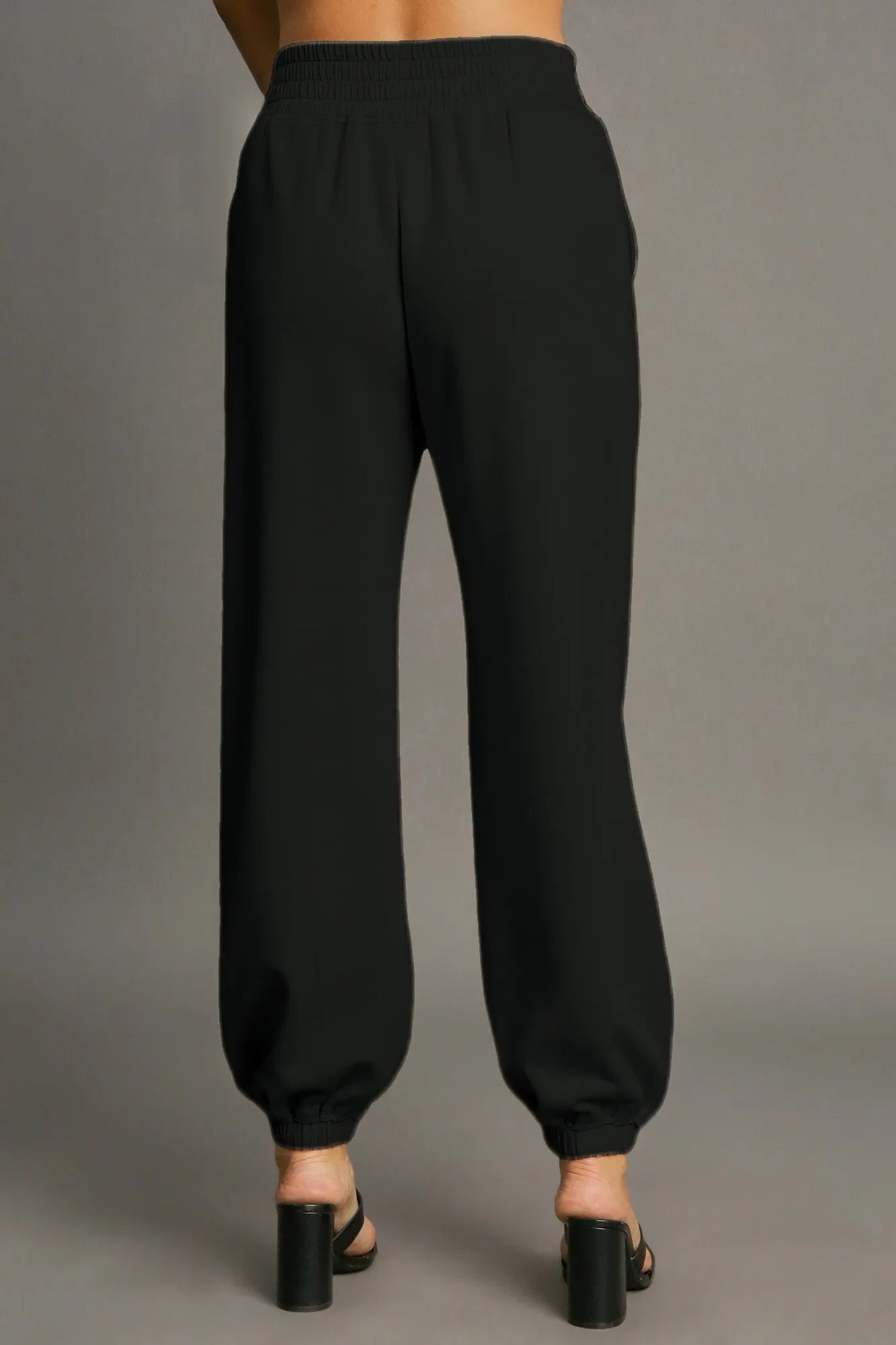 Black Jogger Pants – Soft Cotton Blend, Relaxed Fit & Ribbed Cuffs